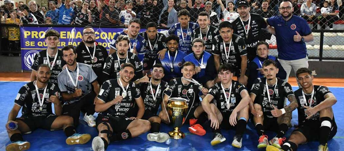 Sub-20 do Joaçaba Futsal é vice-campeão da Liga Catarinense Adulta