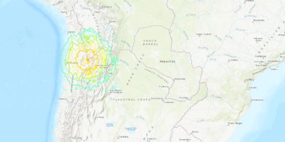 Tremores de terra no Chile puderam ser sentidos em Santa Catarina/ Fonte: United States Geological Survey (USGS)
