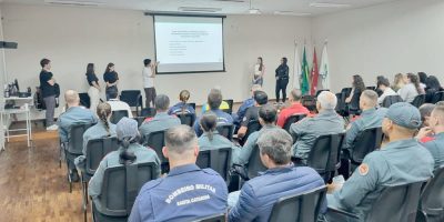 CBMSC participa de Encontro sobre saúde mental com acadêmicos de Psicologia da Unoesc em Joaçaba/Foto: Divulgação CBMSC/Joaçaba