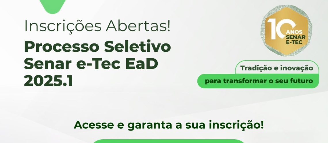 Inscrições para cursos técnicos do Senar/SC encerram nesta sexta-feira, dia 17 de janeiro