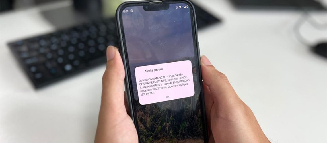 Defesa Civil alerta em tempo real os catarinentes via SMS