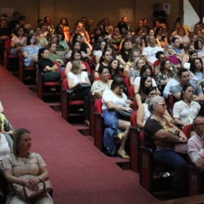 Todos os professores dos sistemas municipais de ensino participaram do evento/Foto: Assessoria de Imprensa