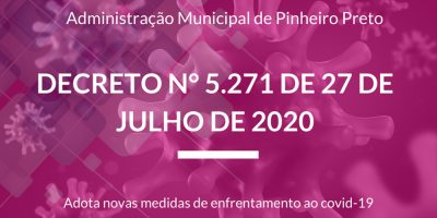 Administração Municipal de Pinheiro Preto adotou novas medidas de enfrentamento ao vírus/Foto: Assessoria