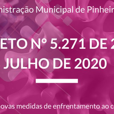 Administração Municipal de Pinheiro Preto adotou novas medidas de enfrentamento ao vírus/Foto: Assessoria