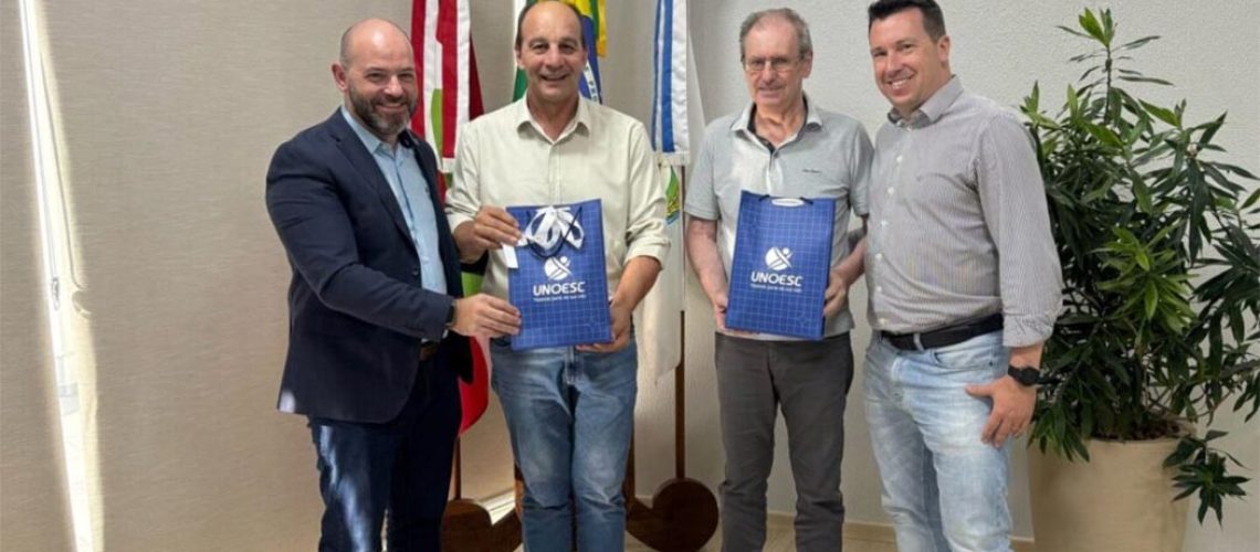 Reitor da Unoesc visita prefeitos de Concórdia, Videira, Herval d’Oeste e Joaçaba