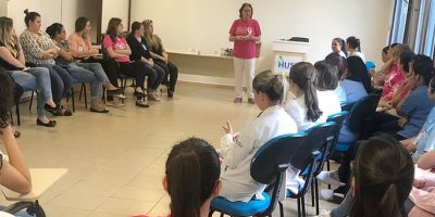 Palestra foi ministrada pela Rede Feminina de Combate ao Câncer (RFCC) de Joaçaba/Foto: Assessoria de Imprensa