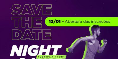 Floripa Airport Night Run abre inscrições para corridas de 5 km e 10 km no interior do aeroporto, em 29 de abril