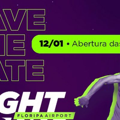 Floripa Airport Night Run abre inscrições para corridas de 5 km e 10 km no interior do aeroporto, em 29 de abril