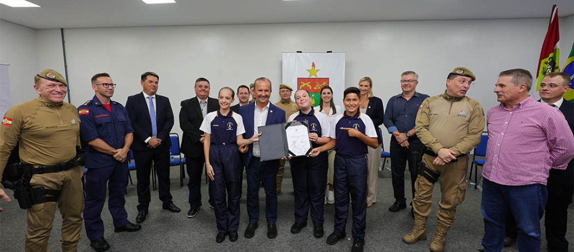 Governo do Estado expande colégio militar em SC inaugurando a 7º unidade em Chapecó